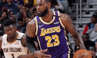  锡安40分13板鹈鹕横扫国王  